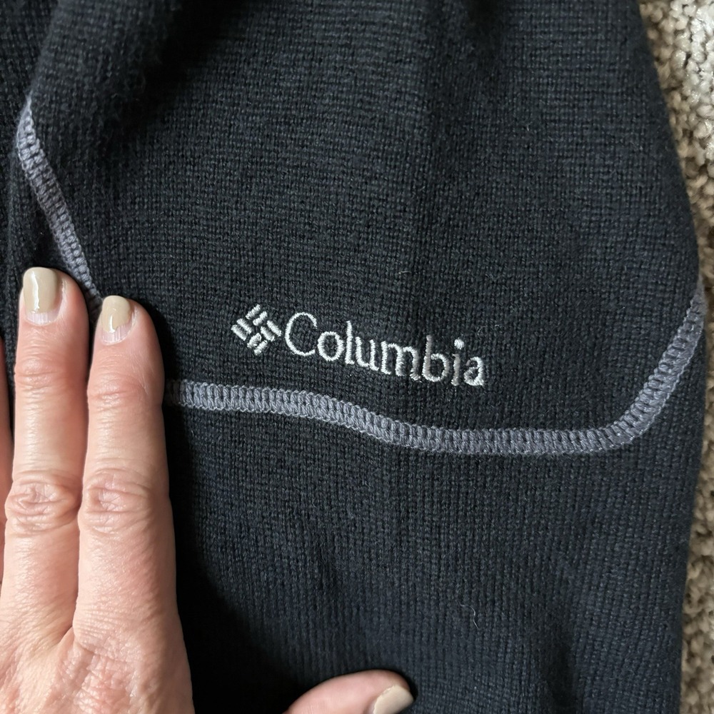 NEW Columbia Men's XL Sweater Half-zip Black Gray Pullover Detail Gorpcore - Picture 3 of 9